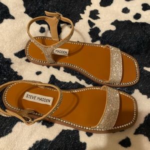Steve Madden rhinestone sandals nwt